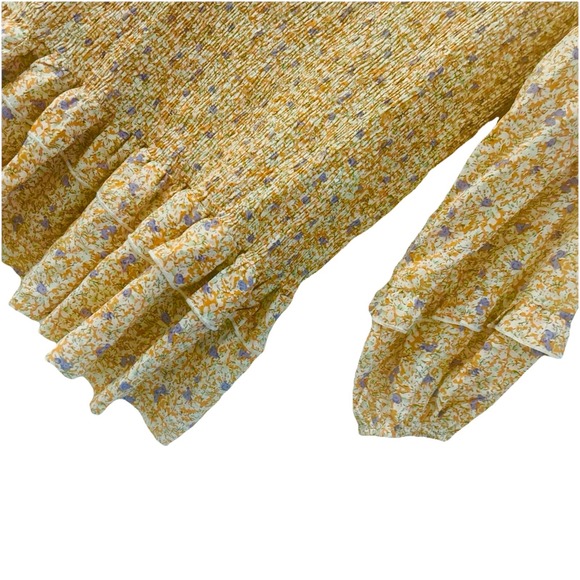 Nasty Gal Put a Spring on It Floral Smocked Ruffle Mini Dress Womens US 10 M NWT - Picture 6 of 9